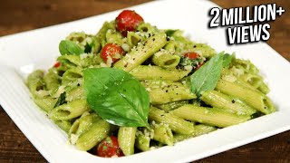 How To Make Pesto Pasta  Penne Pasta With Pesto Sauce  The Bombay Chef  Varun Inamdar [upl. by Aerdnna]