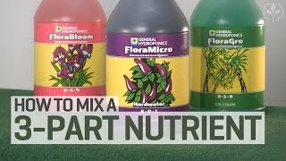 How To Mix a 3Part Hydroponics Nutrient Solution [upl. by Sirrep]