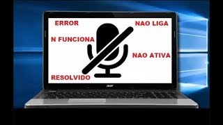 Como resolver problema microfone windows 10 [upl. by Ahsitra]