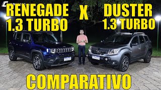 Comparativo Jeep Renegade 13 Turbo x Renault Duster 13 Turbo [upl. by Hilten]