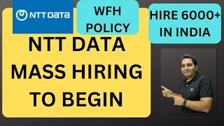 NTT Data to hire 6000 People NTT Data Jobs Mass Hiring [upl. by Yborian114]