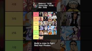 Build a onepiece crew to fight shanks pirates onepiece shorts shanks redhairpirates garp dikec [upl. by Vanya]