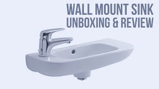 Amazon Sink Unboxing Video ► Duravit Wall Mount Sink◄ Buildcom Wall Mount Sink Review [upl. by Anikes319]