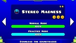 Geometry Dash  Level 1 Stereo Madness All Coins [upl. by Delogu]