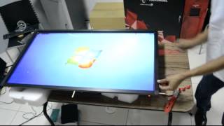 Placing Touchscreen Frame on TV without glass [upl. by Atinor663]