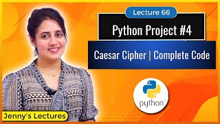 Python Project for beginners 4 Caesar Cipher  Complete Code  Python for Beginners lec66 [upl. by Woolcott299]