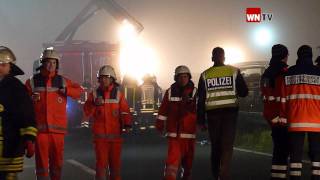 Massenunfall auf der A 31 zwischen Heek und GronauOchtrup [upl. by Auqinat144]