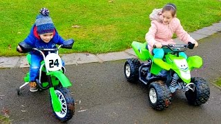 Ride on Giant Quad amp Motorbike Kids Fun [upl. by Claudianus]