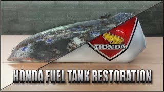 Motorcycle Fuel Tank Restoration  Honda TL125 70s [upl. by Milburn756]