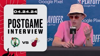 Bam Adebayo amp Tyler Herro Postgame Interview  Boston Celtics vs Miami HEAT  April 24 2024 [upl. by Halilak]