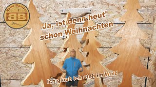 Weihnachtsdeko DIY HolzTannenbaum  Holzdeko zu Weihnachten  einfach und schnell mit der Bandsäge [upl. by Celina]