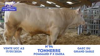 N°94 TONNERRE  GAEC DU GRAND SABLE  POMMARD P x EMIRA [upl. by Arline424]