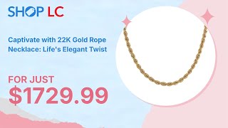 Doorbuster 22K Gold 33mm Rope Chain Necklace 20quot 950g [upl. by Ordisy996]