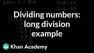 Dividing numbers long division example  4th grade  Khan Academy [upl. by Iviv790]