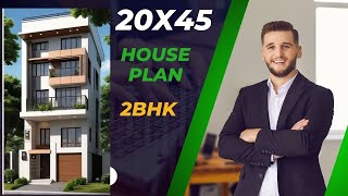 2045 House Mep  naksha 900 sqft \ best house plan 20 by 45  2045 design  House Plan Hub [upl. by Oniliuqnart]