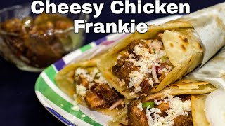 Cheesy Chicken Frankie  How to make Cheesy Chicken Frankie spicendelicacy [upl. by Ielerol525]