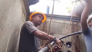 Lineman works Retaping underground cable 500mcm [upl. by Crenshaw]