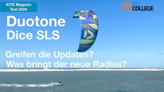 Kitecollege Kite Magazin Test Duotone Dice SLS 12 qm [upl. by Ellenuahs]