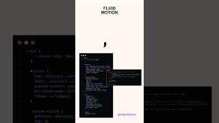 Gooey cursor shorts html css fluidmotion [upl. by Adnilreh626]