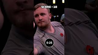 Luke Littler INSANE Bullseye Challenge 🔥 darts shorts lukelittler [upl. by Tips111]