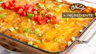 EASY enchiladas recipe with frozen taquitos aka LAZY enchiladas [upl. by Nickerson]