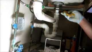 kitchen sink drain pipe replacedplumbing tips [upl. by Ydur]