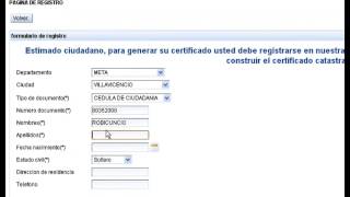 TUTORIAL CERTIFICADO CATASTRAL EN LÍNEA Registro [upl. by Sillad329]