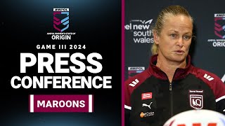 State of Origin 2024  QLD Maroons Press Conference  Game 3 [upl. by Acirehs]