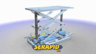 Large Mechanical Scissor Lift Platform  wwwserapidusacom [upl. by Ennaillek934]