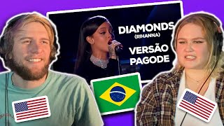 AMERICANOS REAGEM A DIAMONDS VERSÃO PAGODE RIHANNA [upl. by Huldah]