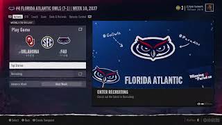 🔴Heismen Dynasty 2037 FAU9 vs Texas Am week 8 [upl. by Benedetta]