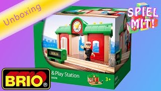 BRIO sprechender Bahnhof Record amp Play Station Railway 33578 Holzeisenbahn Train [upl. by Keating]