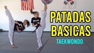 4 PATADAS BASICAS DE TAEKWONDO [upl. by Emeline]