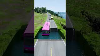 Bus vs huge water pit 11  BeamNG drive beamngdrive carsvsmassivepotholespart2 automobile [upl. by Lipcombe513]