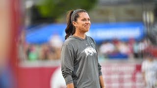 Arkansas softball coach Courtney Deifel previews fall practices talks SEC schedule release [upl. by Onairpic]