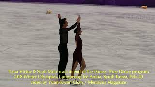 Tessa Virtue amp Scott Moir react to Free Dance program  2018 Winter Olympics  Meniscus Magazine [upl. by Walter]