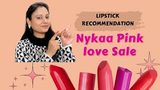 Nykaa Pink love Sale Recommendation  Best Lipsticks for Indian Skintone [upl. by Lu]