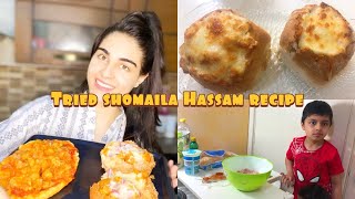 Tried Shomaila Hassam’s Recipe  chicken Tikka Pizza Buns  kitchenlife vlogs [upl. by Hardej105]