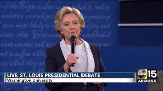 Presidential Debate  DT Bc youd be in jail  Hillary Clinton vs Donald Trump [upl. by Anekahs]