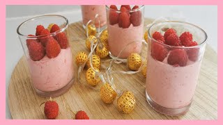 Mousse aux framboises  Raspberry cream [upl. by Idnir]