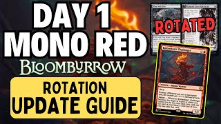 Day 1 Bloomburrow Standard Mono Red Aggro Update Guide  MTG Arena mtg [upl. by Nayarb]