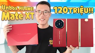 Mở hộp HUAWEI Mate XT Ultimate  điện thoại gập 3 đầu tiên thế giới giá 120 triệu [upl. by Anadal]