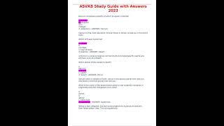 ASVAB Study Guide with Answers 2024 [upl. by Attenhoj]