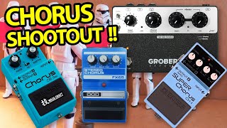 Grobert Effects The One Chorus VS Boss CE2w  Boss CH1  DOD FX65 [upl. by Mhoj]