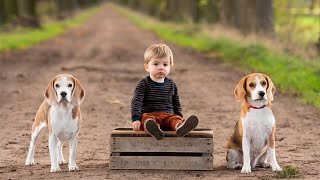 BEAGLES and TODDLER LIAM CUTE COMPILATION  Funny Beagles Louie amp Marie [upl. by Hareehat679]