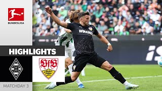 Demirovic Scores Twice  Borussia Mgladbach  VfB Stuttgart 13  Highlights  MD 3 – Bundesliga [upl. by Airotciv]