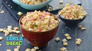 cheeselings bhel recipe  chatpata cheeseling bhel  cheese namak para chaat by Tarla Dalal [upl. by Ahtnama602]