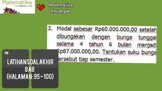 3 Modal sebesar Rp6000000000 setelah dibungakan dengan bunga tunggal selama 4 tahun 6 bulan men [upl. by Ellenohs]