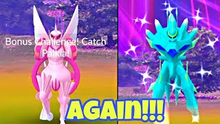 How to Get Free Origin SHINY PALKIA Dialga in Pokemon Go  Go wild Area Event [upl. by Anilek]