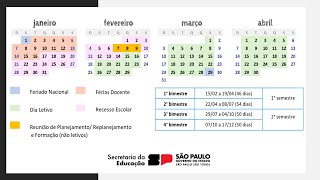 CALENDÁRIO ESCOLAR 2024 [upl. by Enelrak603]